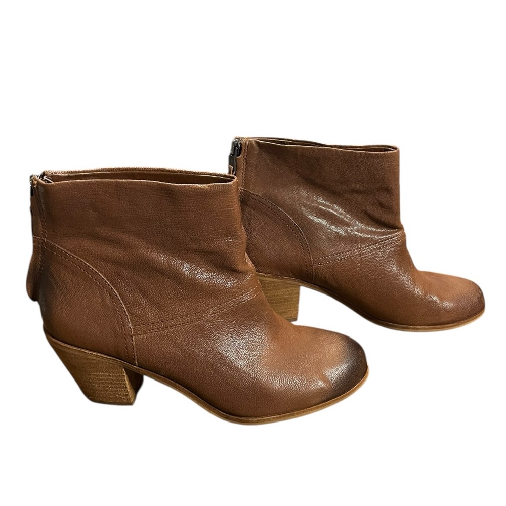 Sam Edelman Larkin Brown Leather Ankle Boots